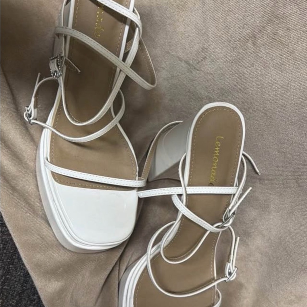 White Platform Sandals - image 2
